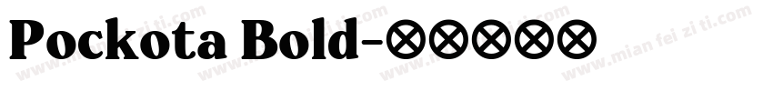 Pockota Bold字体转换